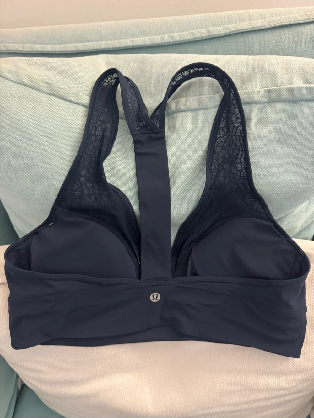 lululemon athletica Navy Lace-Back Sports Bralette